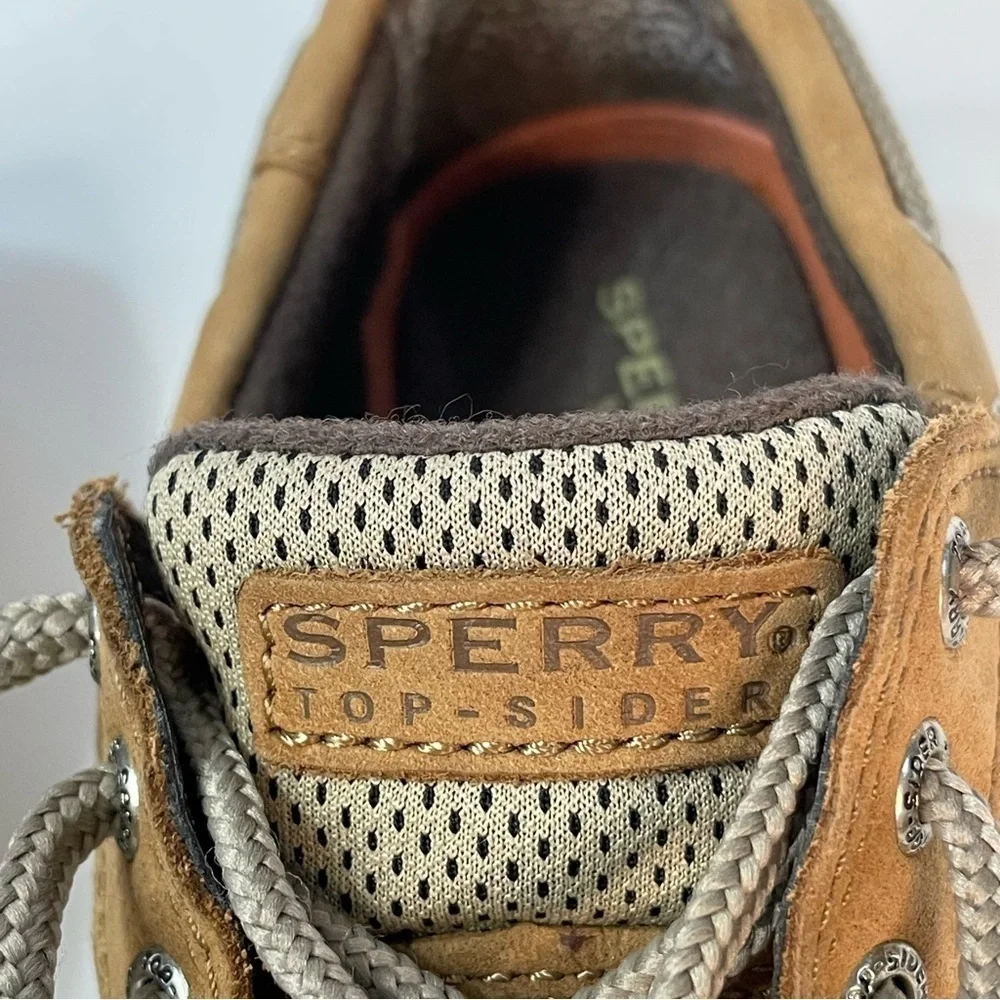 Sperry Bill Fish Leather BrownToddler Boat Shoes‎ Size 10.5 W Pretty Colligate